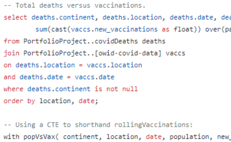 SQL data exploration